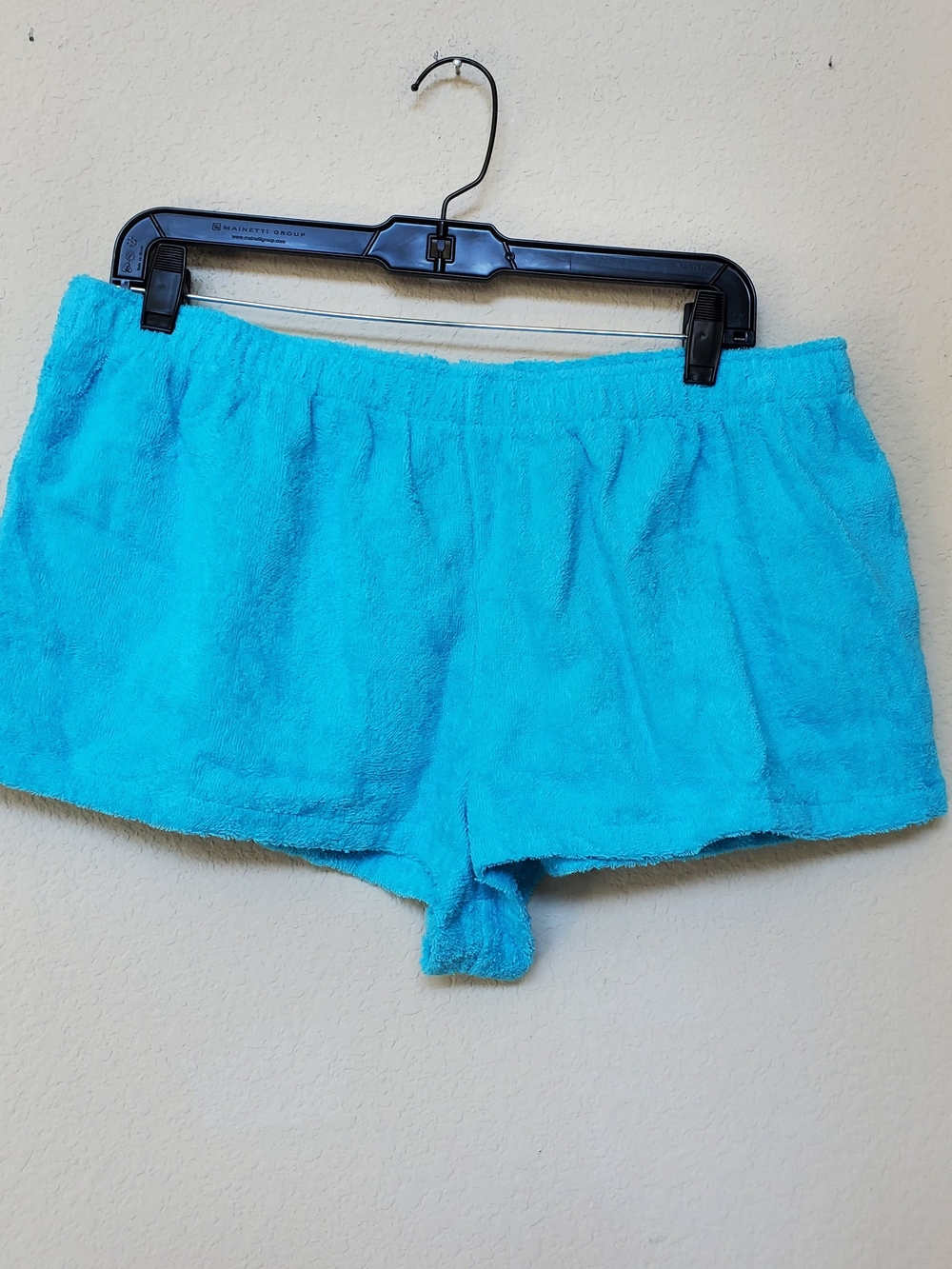SKIMS Plush Terry Lounge Shorts - Bright Turquoise.  Size Large